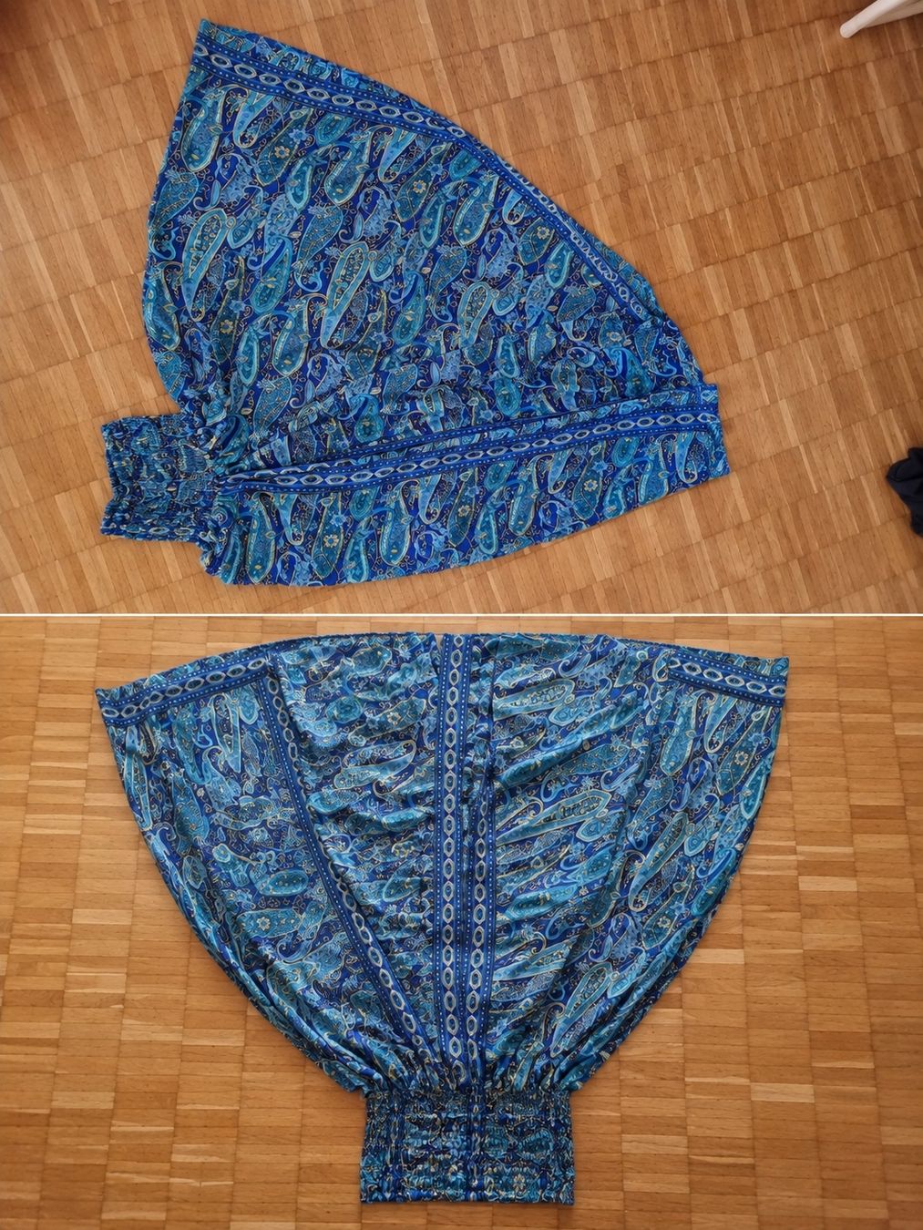 Pantaloni: Blauer Boho Hosenrock mit Paisley-Muster – Nuovo (secondo la descrizione) da Winterthur venduto da sev_vdt7 1
