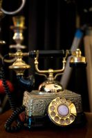 Retro Telefon - Wählscheibe – Messingoptik – Vintage