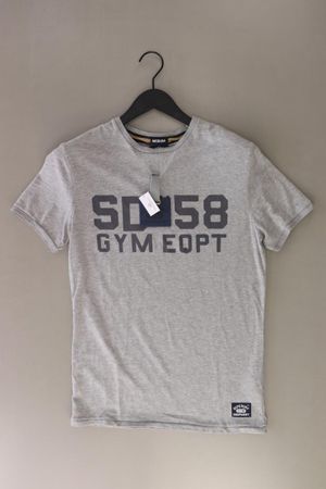Superdry Printshirt Gr. M Kurzarm grau