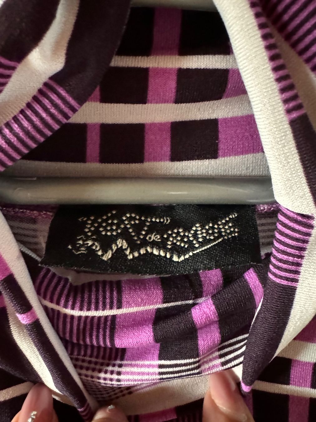Top: Kariertes Basic Shirt in lila/schwarz Gr. M – Nuovo (secondo la descrizione) da Grosswangen venduto da SALE_SALE_SALE 3