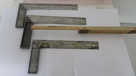 Winkel 3 Stück antik metall