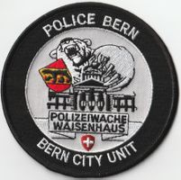 Abzeichen Polizeiwache Waisenhaus Bern City Stoff ohne Klett