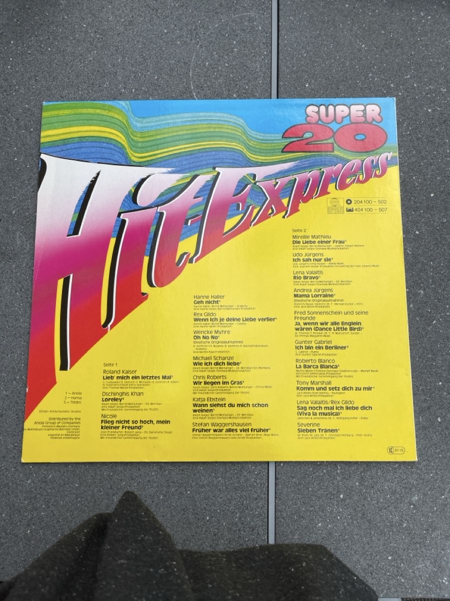 Dischi in vinile: Schallplatte Hit-Express Super 20 – Usato da Sempach venduto da Nimsaj5 1