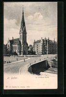 AK St. Gallen, St. Leonhard-Kirche, 1908