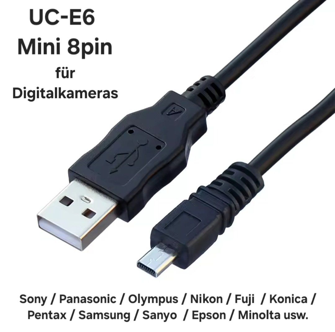 Cavi: UC-E6 8pin Mini USB Kabel für Digitalkameras / cable / Cavo – Nuovo e nell'imballaggio originale da Uster venduto da -FPS-