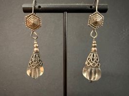 Silber Ohrringe mit Rauchquarz 925