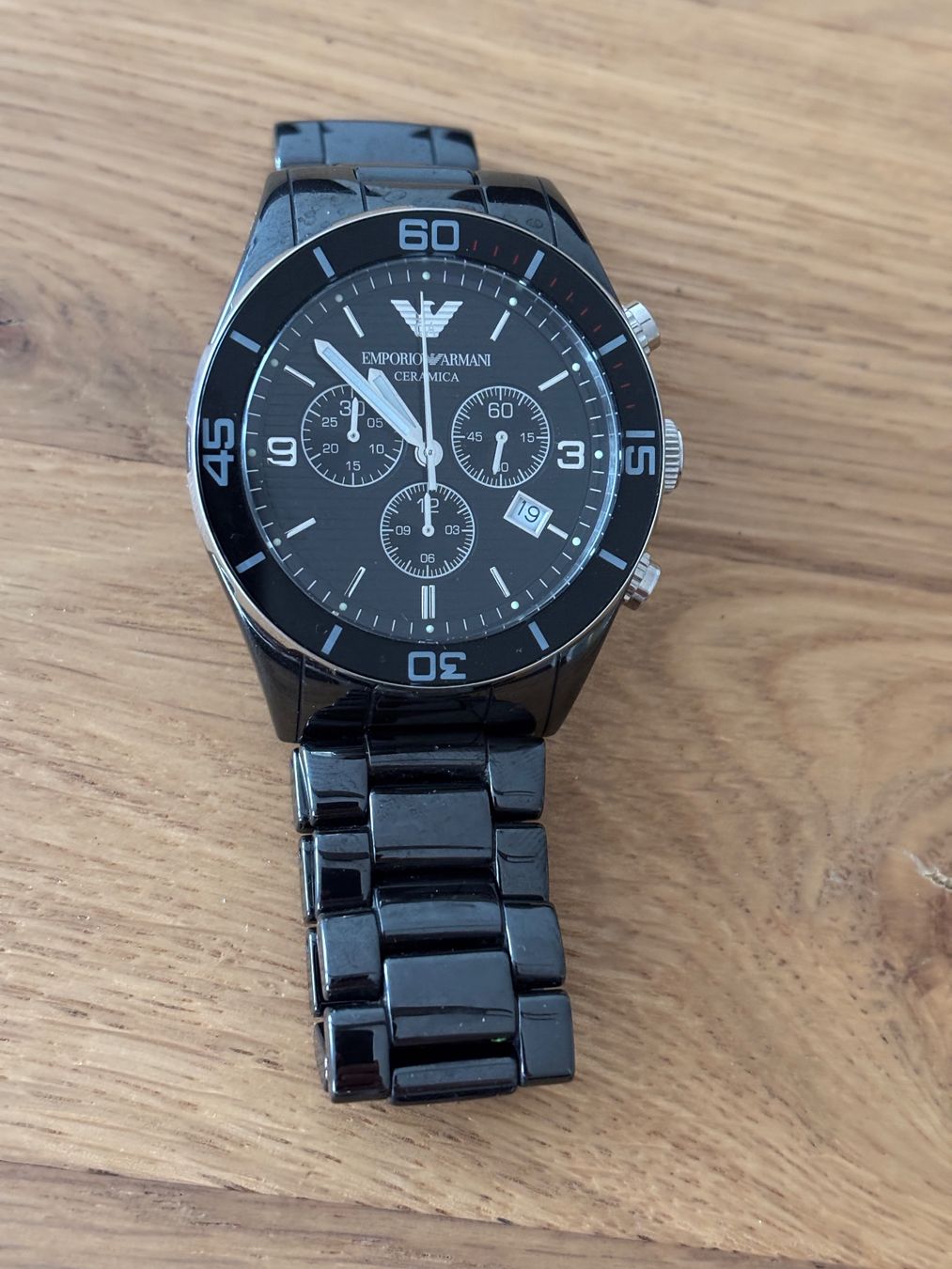 Armani Orologi: Armani Ceramica Chronograph AR1421 – Nuovo (secondo la descrizione) da Ipsach venduto da Cedritschy