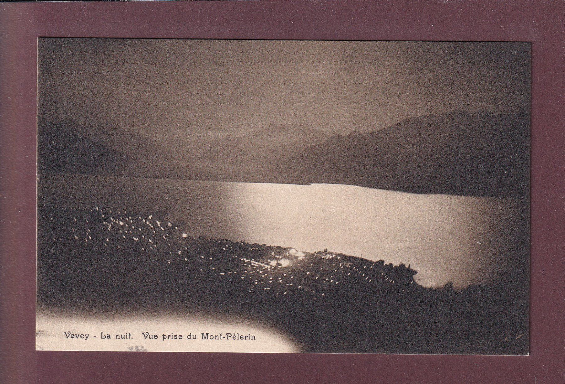 Ansichtskarten: VEVEY la nuit – Gebraucht aus Pully von nicecards
