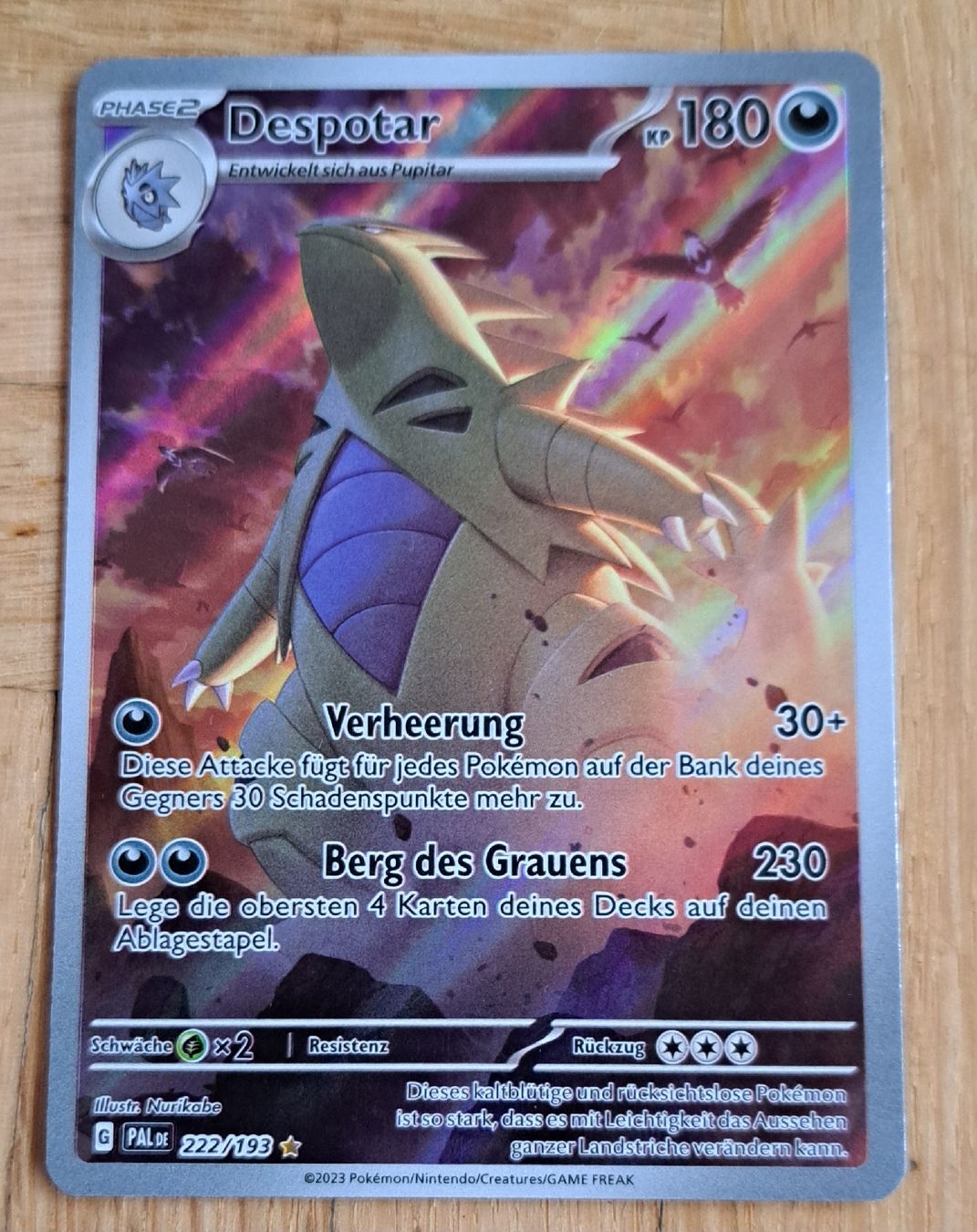 Pokémon Carte collezionabili: Pokémon Karte Despotar Phase 2 222/193 – Nuovo e nell'imballaggio originale da Hofstatt venduto da Gajoe84