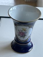 Lindner Vase kobaltblau mit Blumenmotiv(I12)