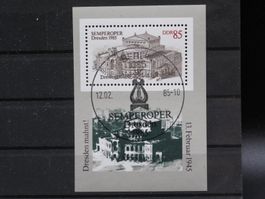 DDR 1985 Semper Oper Dresden Blk 80 gest.