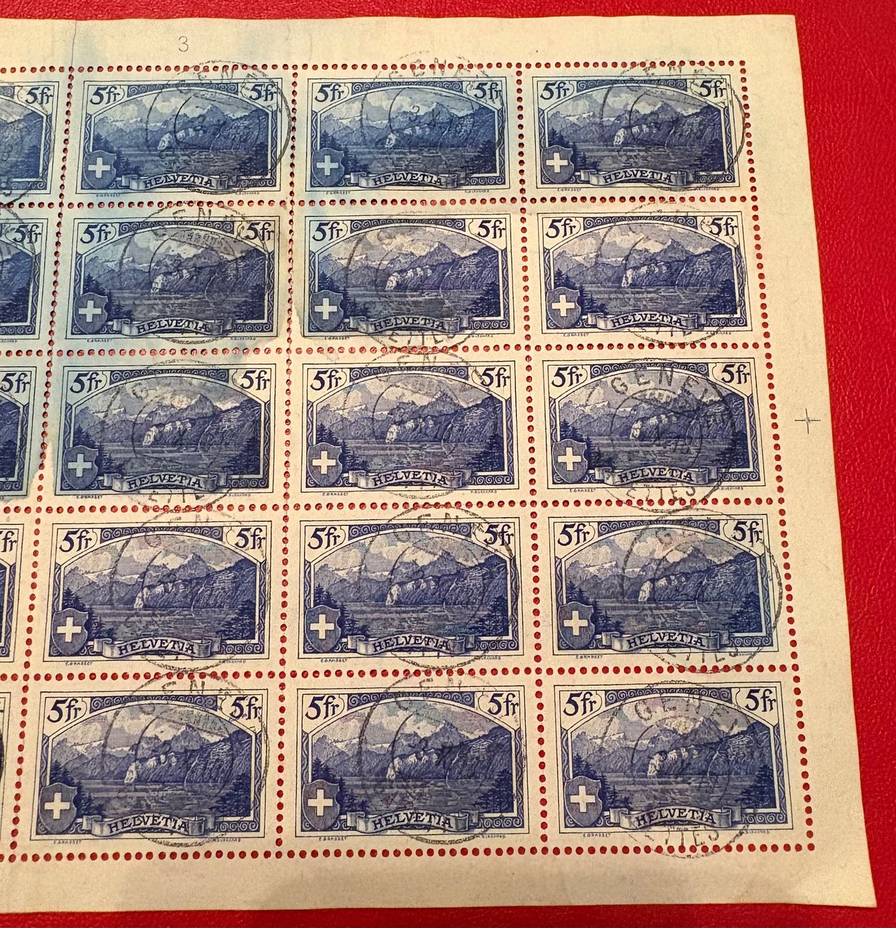 Tutti i francobolli: 1914 , Nr. 130, 25er-Kleinbogen – Usato da St-Légier-Chiésaz venduto da Theo006 3
