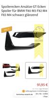 Spoiler Ecken GT für BMW F80 M3 F82 M4 F83 M4 schwarz