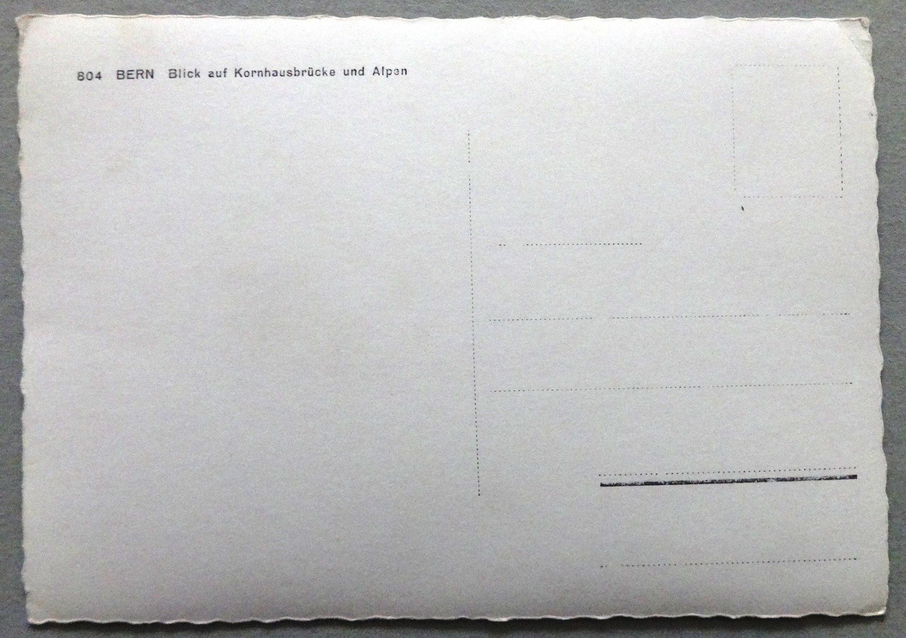 Cartoline postali: Bern, Blick auf Kornhausbrücke und Alpen – Difettoso da Fétigny venduto da Billy2miny 1