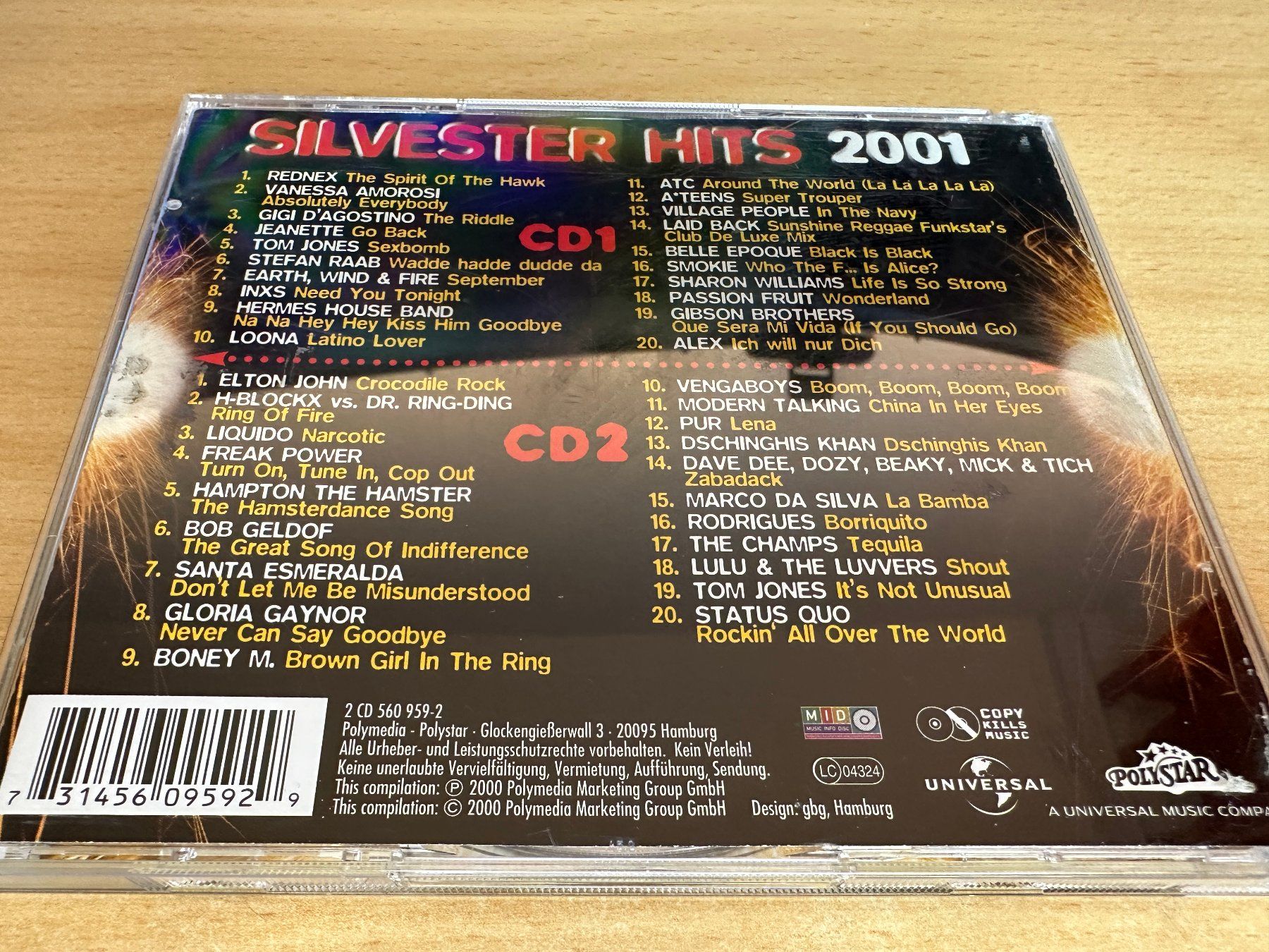 CD: Various – Silvester Hits 2001 - 2 CD – Usato da Rikon im Tösstal venduto da Alpenmutz 1