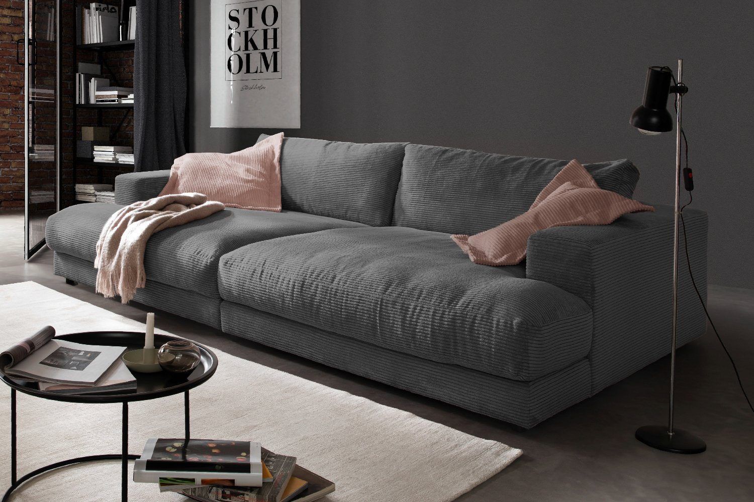 Sofas: Big Sofa High End in Cord dark grey – Neu und originalverpackt aus Bischofszell von deluxe-moebel 4