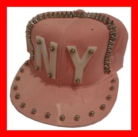 Basecap New York NY Nieten rosa USA Hat Baseballcap Mütze