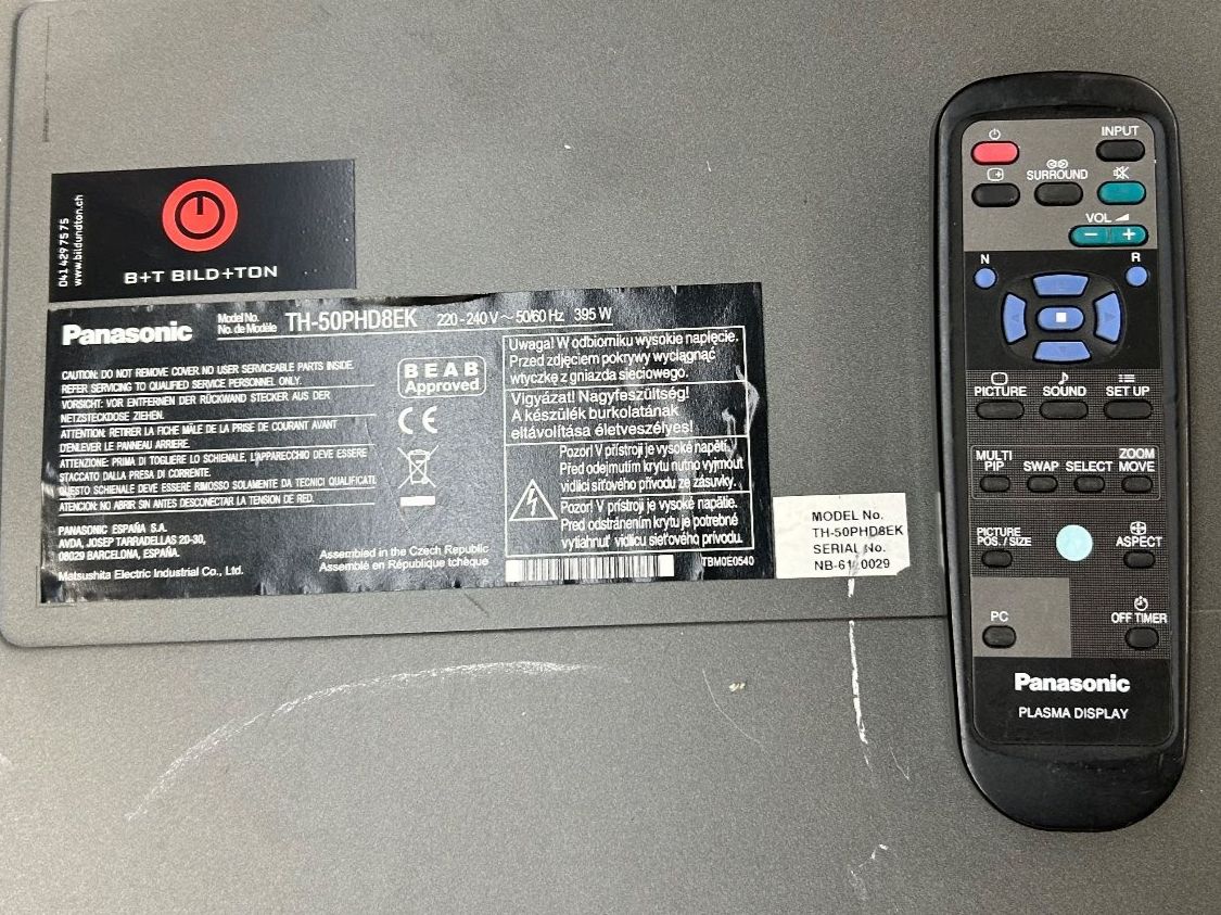 Panasonic Monitor: Panasonic TH-50PHD8EK profes. 50-Zoll-Plasmabildschirm – Usato da Malters venduto da DPHandel 8
