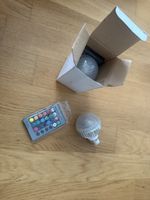 2 LED Lampen/ Glühbirnen RGB mit Fernbedienung neu