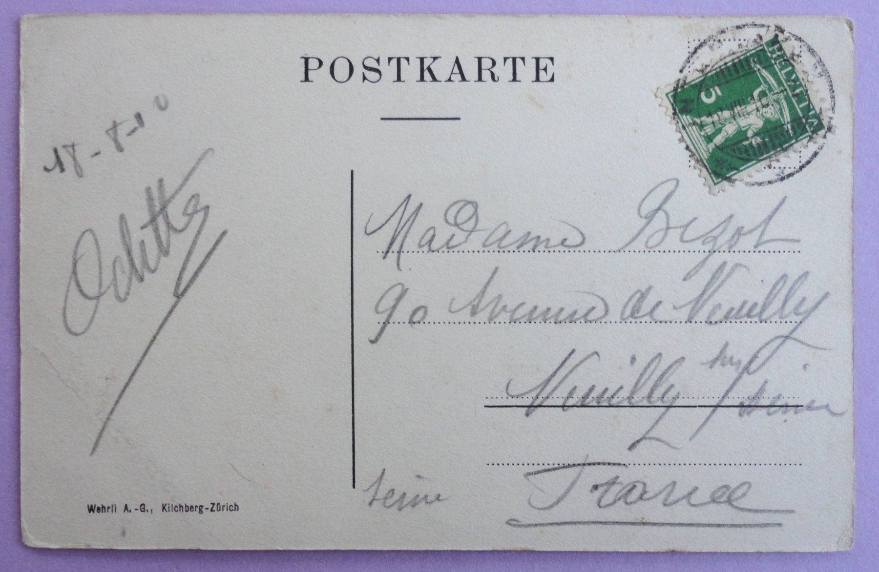 Cartoline postali: Berner Oberland – Difettoso da Fétigny venduto da Billy2miny 1
