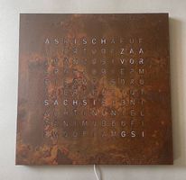 Wortuhr (48.5cm * 48.5cm) - Rost