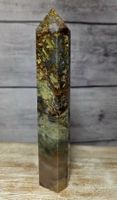 Traumhafter Moos-Jaspis-Quarz Obelisk 441g