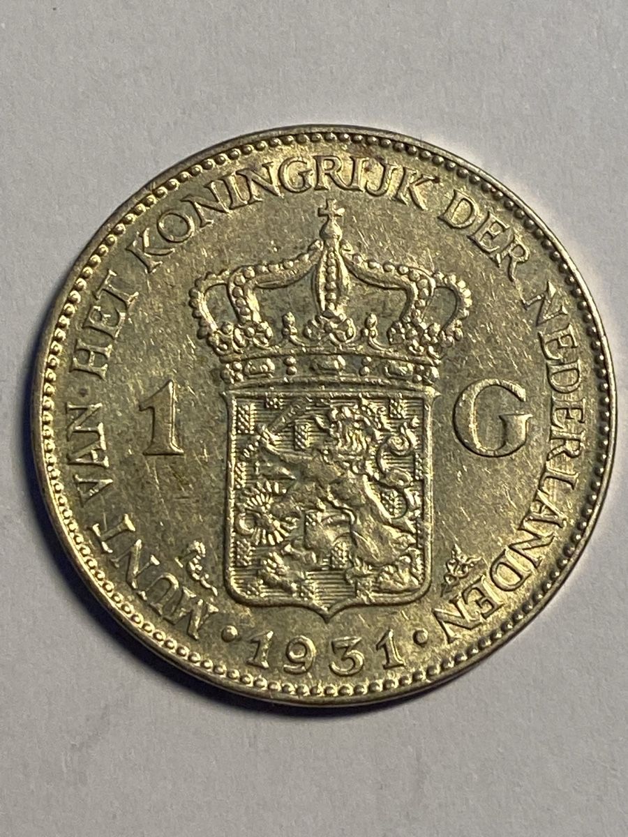Tutti le monete: Pays-Bas, 1 Gulden 1931argent – Usato da Corsier-sur-Vevey venduto da Ginoarturo 1