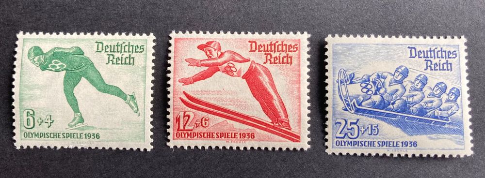 Deutsches Reich Olympische Winterspiele (1935), 3 Werte (**) Kaufen