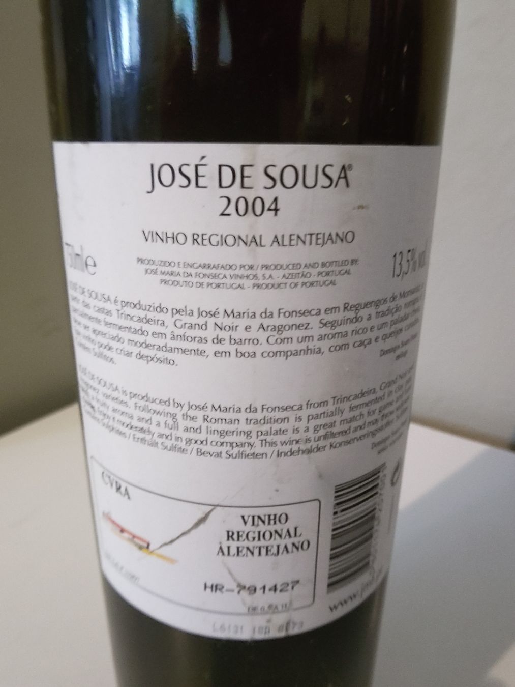 Vins: 6 FL. "José de Sousa" 2004 – Neuf (Voir description) à Basel par Morgenmuffel 3