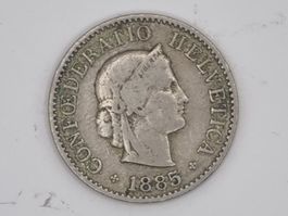 5 rappen 1885 Gute Erhaltung