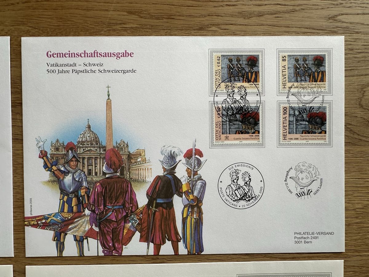 Tutti i francobolli: Schweiz - 5 FDC im Grossformat mit illustriertem Couvert sel – Usato da Schmitten / FR venduto da Samsara169 2