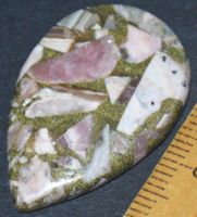 Cabochon L-4126 – Spiny Kupfer Rhodochrosit 32x20,5mm