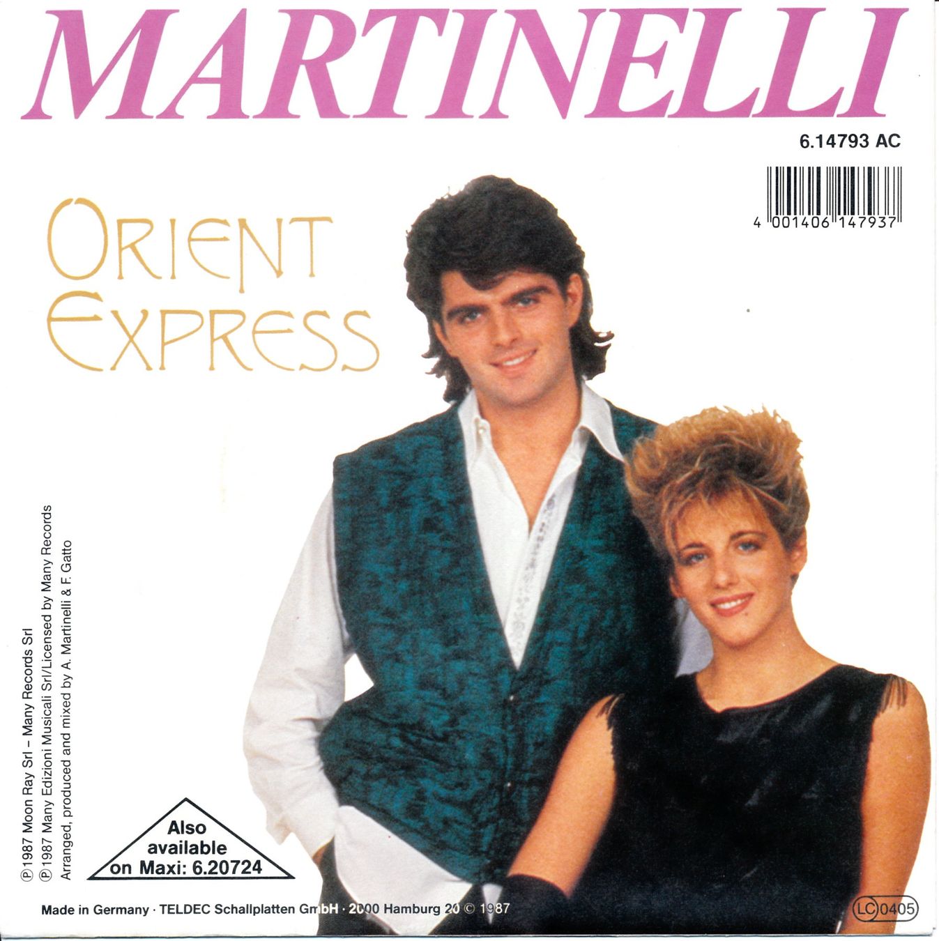 Dischi in vinile: MARTINELLI  - ORIENT EXPRESS (7'' Vinyl Single NM) – Usato da Hedingen venduto da Studers 1