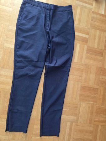 klassiche Chino Hose, elegante Businesshose, blaue Stoffhose