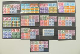 1955-1976, gute Viererblock-Sammlung Ämter, Kat: 332.-