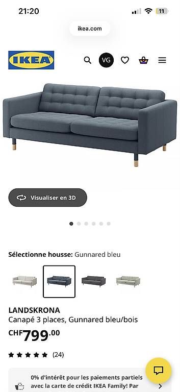 Divani: Canapé 3 places + repose pied  – Usato da Neuchâtel venduto da gabus1984 3