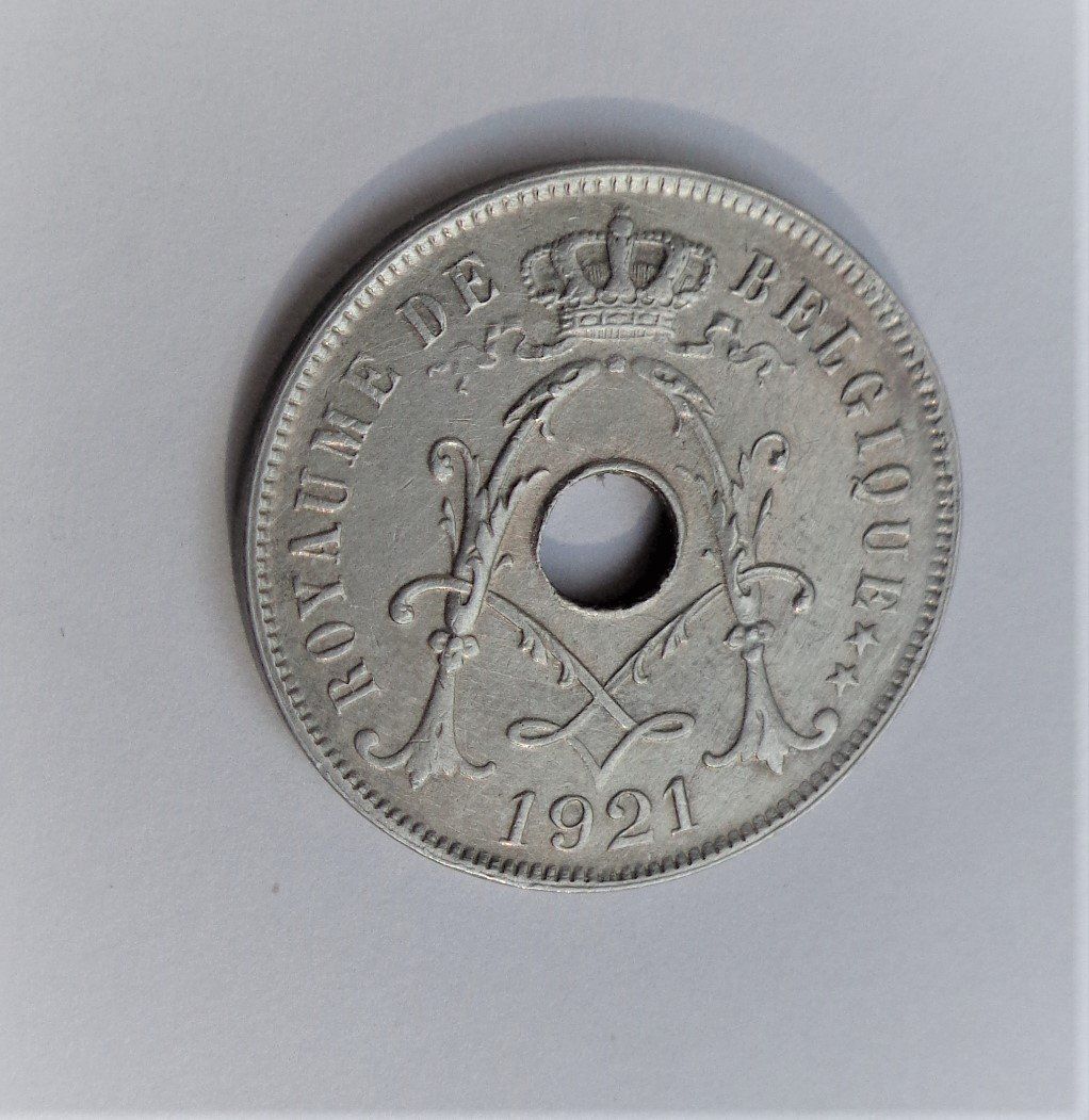 Tutti le monete: 25 Cent Belgien 1913 und 1921 – Usato da Kriens venduto da TSCH1 1
