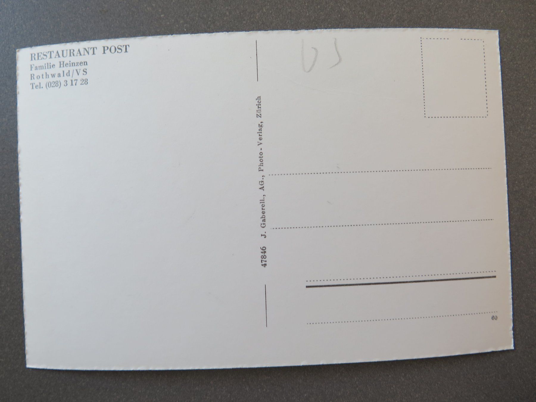 Cartoline postali: SIMPLON - ROTHWALD - SIMPLON - HOTEL POST – Usato da Wittenbach venduto da lipasal 1