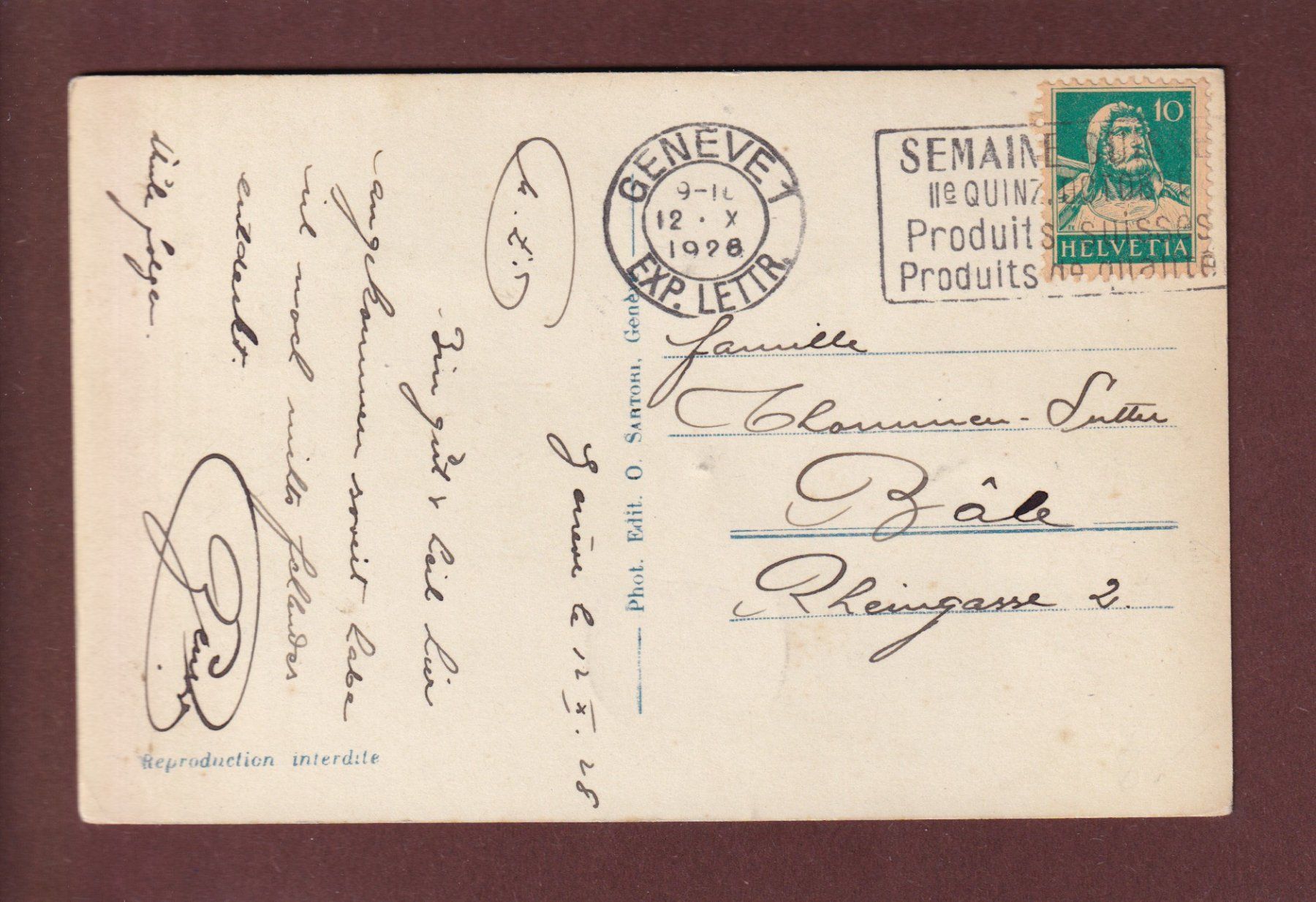 Cartoline postali: GENEVE - Rade avec 3 bateaux CGN - 1928 – Usato da Pully venduto da nicecards 1