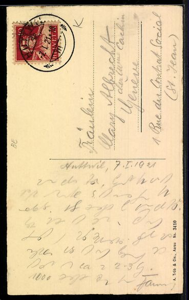 Cartoline postali: AK Huttwil, Kirche mit Brunnen – Usato da Berlin venduto da bartko-reher 1