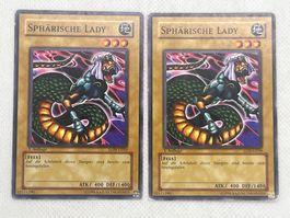 2x Sphärische Lady, Yu-Gi-Oh! Karte, 1. Auflage