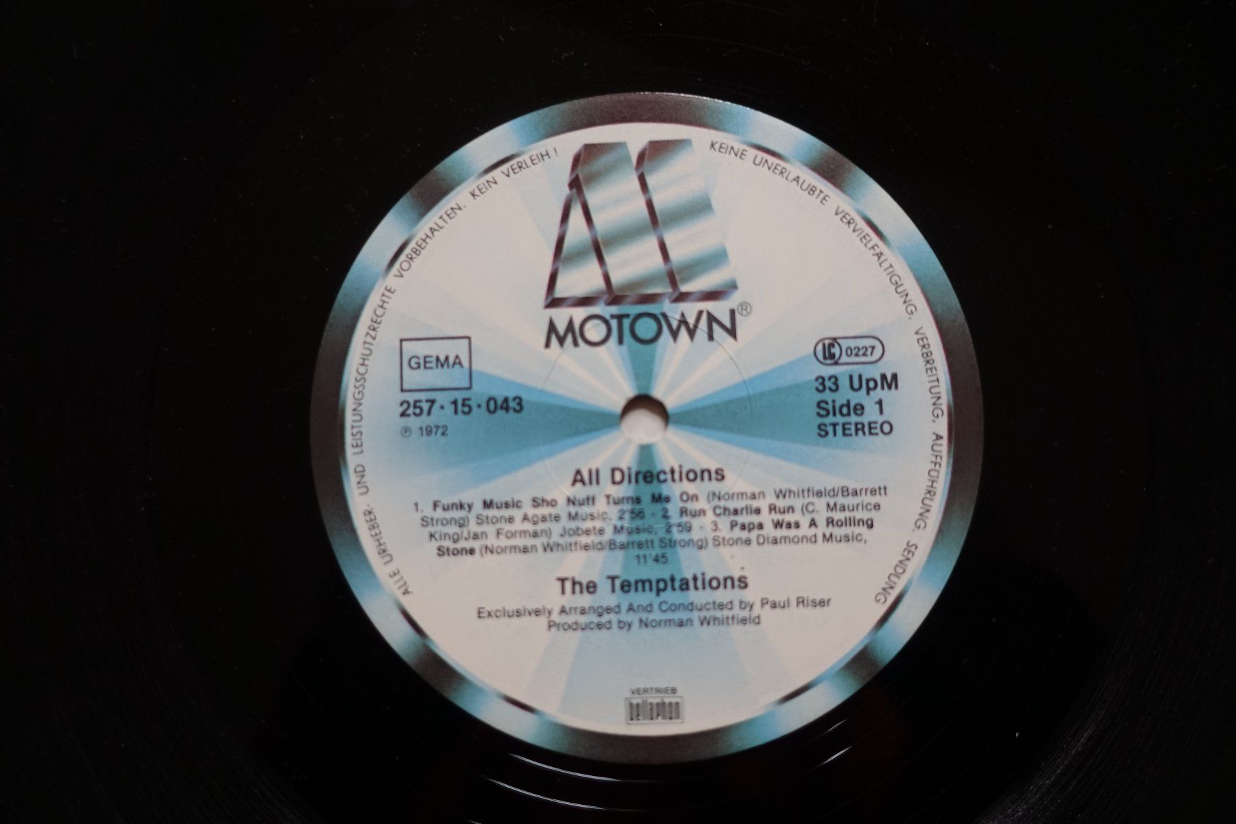 Dischi in vinile: LP The Temptations - All Directions – Usato da Gutenswil venduto da Optico 2