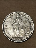 Schweizer Münze 2 Franken 1955 Helvetia Silberlegierung