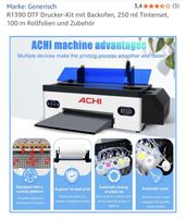 Achi R1390 DTF Drucker-Kit A3 mit Backofen – NEU