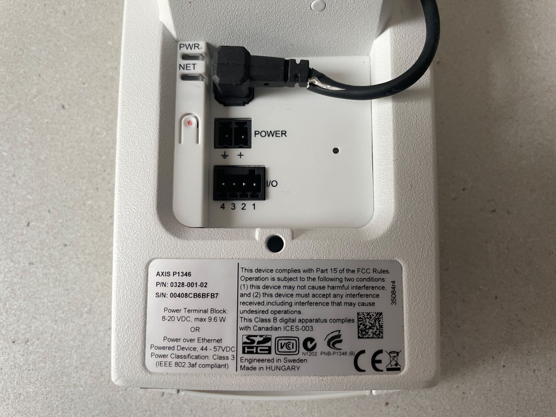 Axis Webcam: AXIS P1346 Network Camera 3 MP 2048x1536 POE – Usato da Grüt (Gossau ZH) venduto da Sintony8 4
