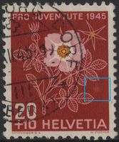 20 Rp. Alpen-Heckenrose mit ABART