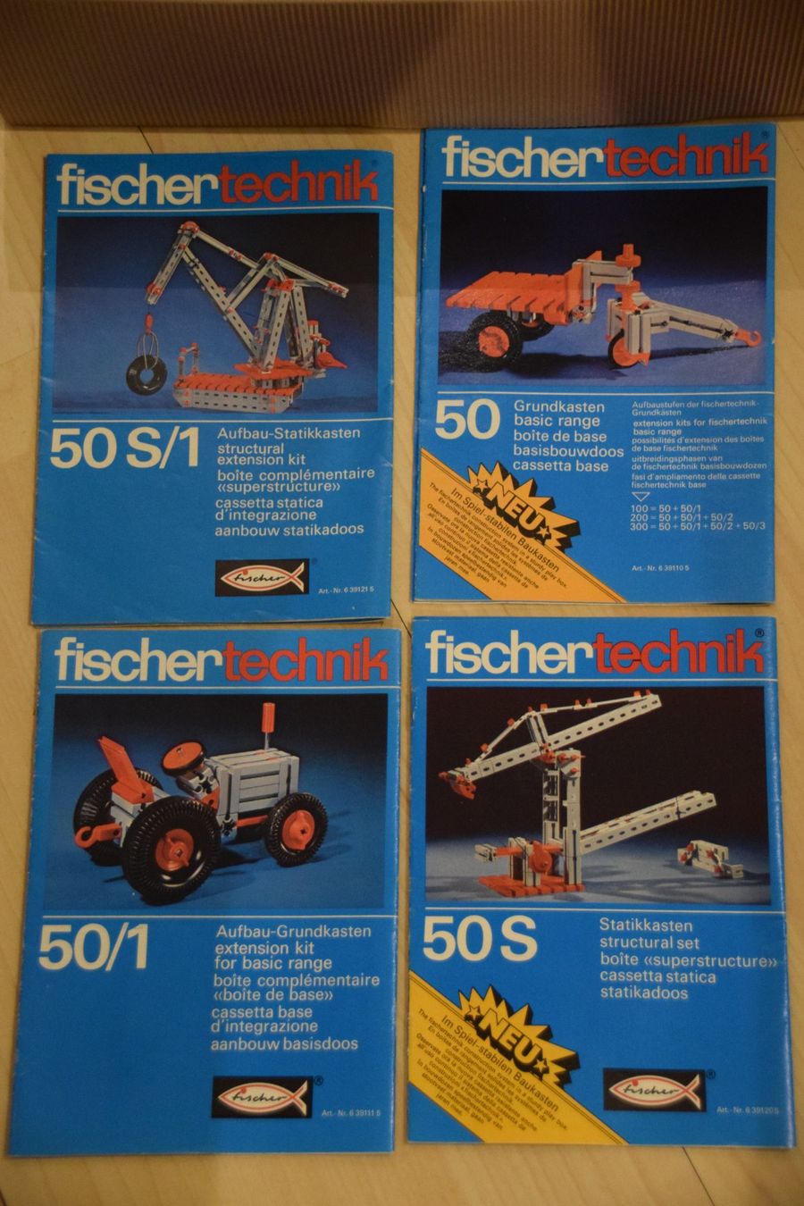 Fischer Baukästen: Fischertechnik Konvolut 4 Sets, 50/1, 50S, Vintage! – Gebraucht aus Rüti ZH von Mei996