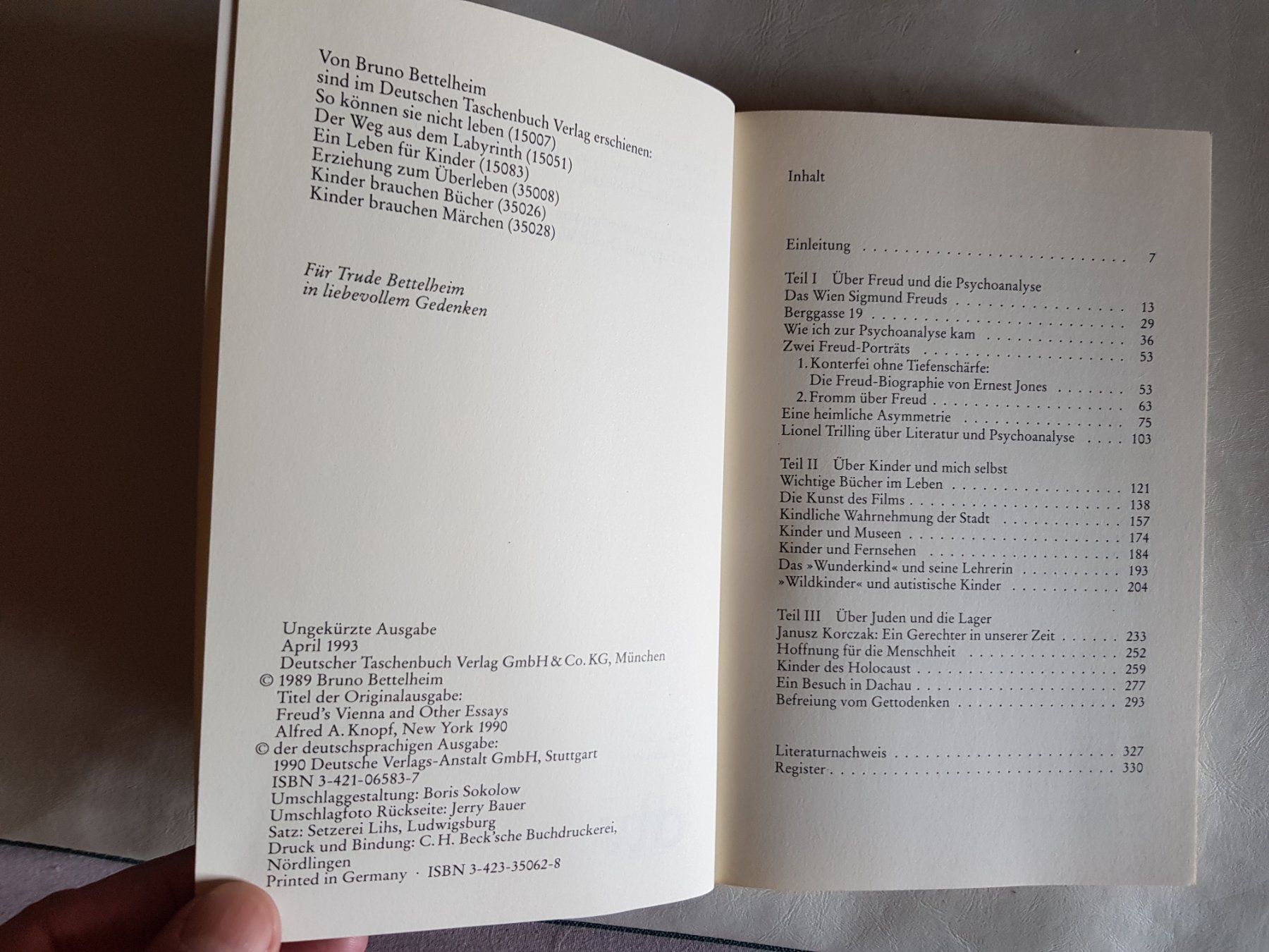 Libri: Bruno Bettelheim - Themen meines Lebens - 1993 – Usato da Walterswil BE venduto da Lonitti 5
