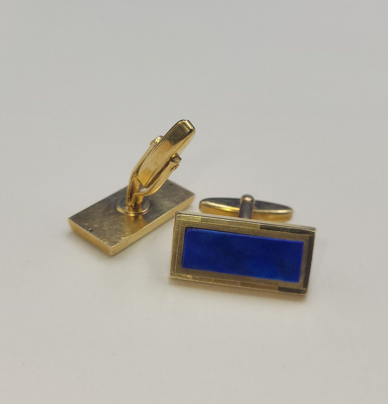 Gemelli: Massiv Gold 585 Manschettenknöpfe Mit Lapislazuli – Usato da Wald ZH venduto da Aniade