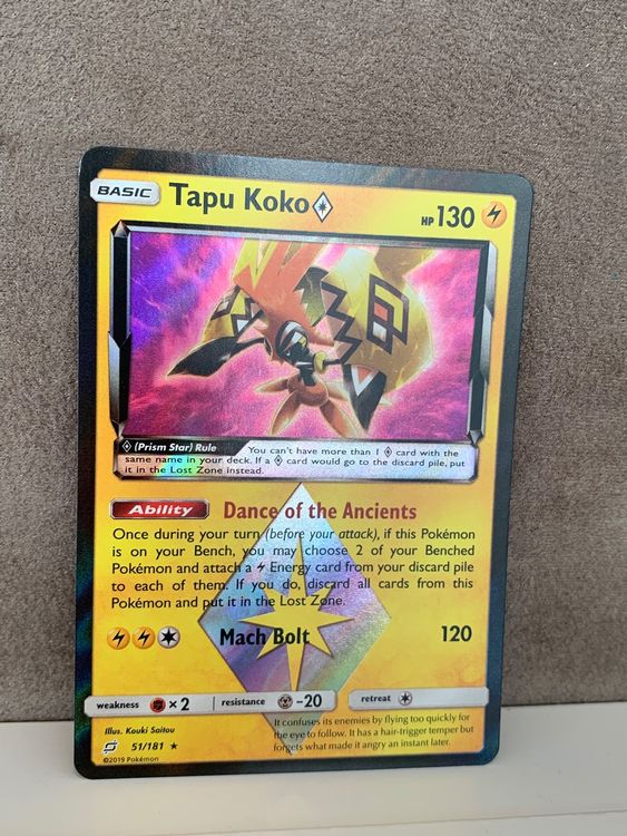 Tapu Koko Prism Star - 51/181 - Holo Rare